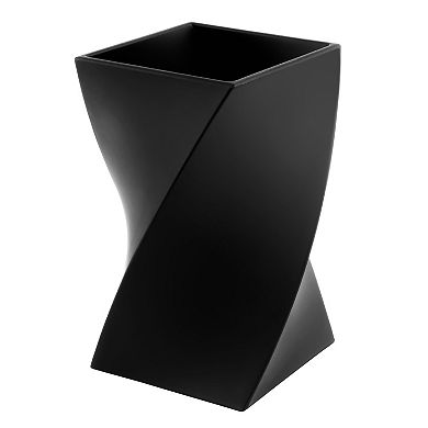 Intsten Black Wave Soft Touch Pencil Pen Cap Holder Office Desk Organizer