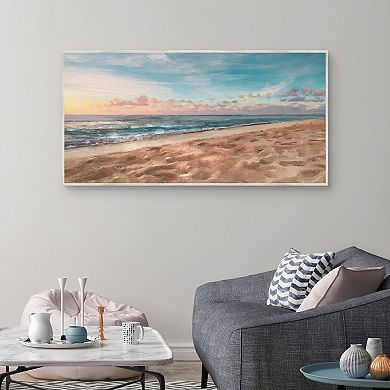 Masterpiece Beachy Pink Sunset Canvas Wall Art