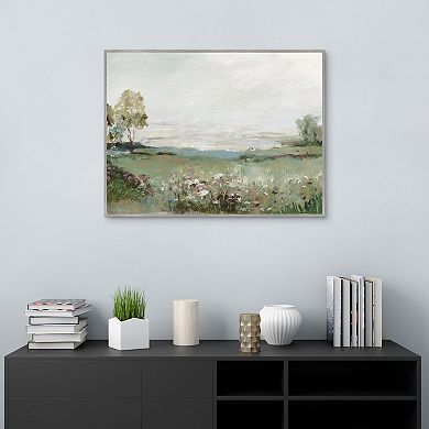 Masterpiece Green Prairie Field Framed Wall Art