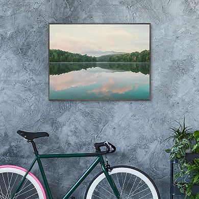 Masterpiece Turquoise Lake Summer Framed Wall Art