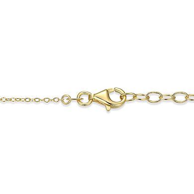 Classic Treasures 18k Gold Over Silver Turquoise & London Blue Topaz Pendant Necklace
