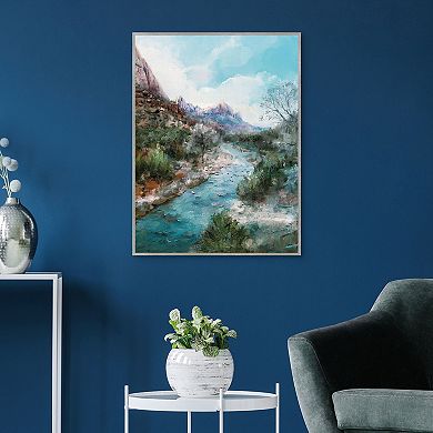 Masterpiece Desert Blues Framed Wall Art