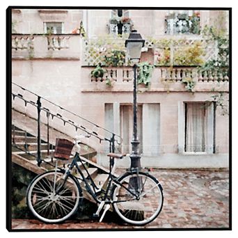 Masterpiece Pink Bike in Paris Framed Wall Art