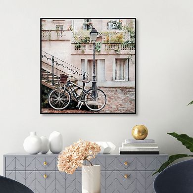Masterpiece Pink Bike in Paris Framed Wall Art