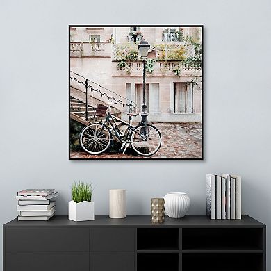Masterpiece Pink Bike in Paris Framed Wall Art