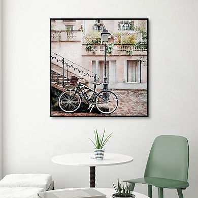 Masterpiece Pink Bike in Paris Framed Wall Art
