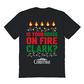 Men's Is Your House On Fire National Lampoon's Christmas Vacation Graphic Tee