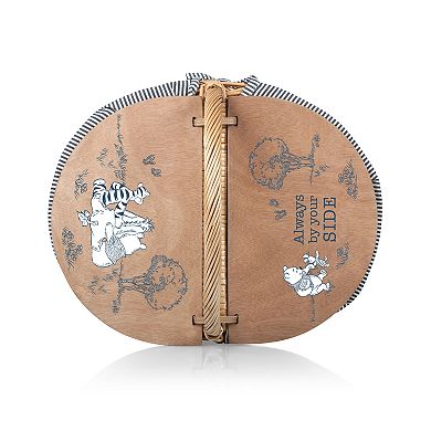 Picnic Time Cambridge Bicycle Natural Wicker Picnic Basket Tote