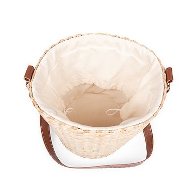 Picnic Time Palermo Rush Insulated Bucket Tote with Leather Strap