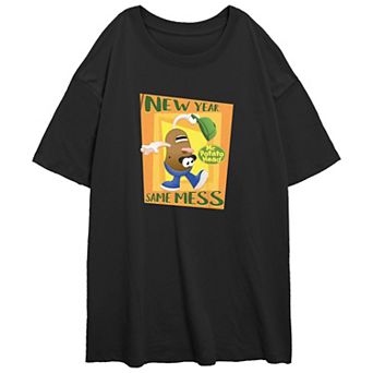 Disney / Pixar's Toy Story Mr. Potato Head New Year Same Mess Juniors' Oversized Graphic Tee