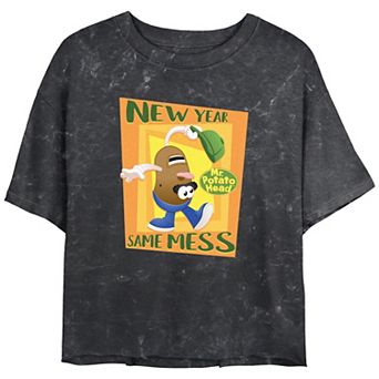 Disney / Pixar's Toy Story Mr. Potato Head New Year Same Mess Juniors' Cropped Graphic Tee
