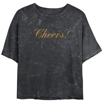 Women's Cheers! Cropped Graphic Tee