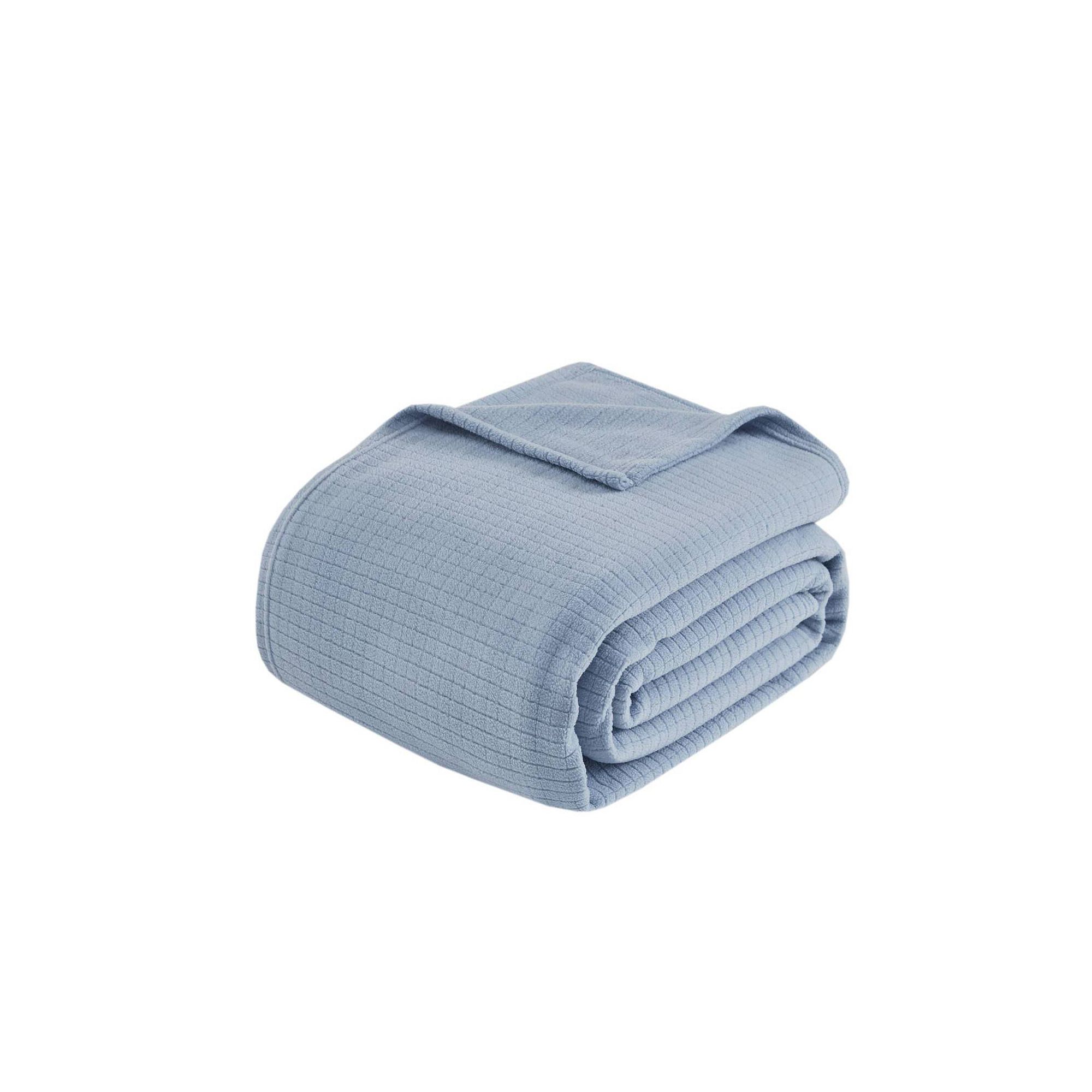 Sleep Philosophy Microfleece Ultra-soft Blanket, Blue