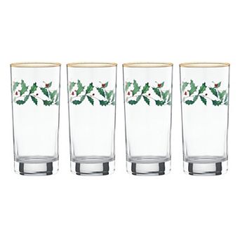 Lenox Holiday 4 pc Highball Glass Set