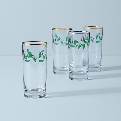 Lenox Holiday 4-Piece Highball Glass Set