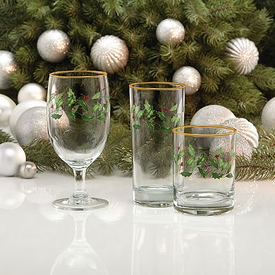Lenox Holiday 4-Piece Highball Glass Set