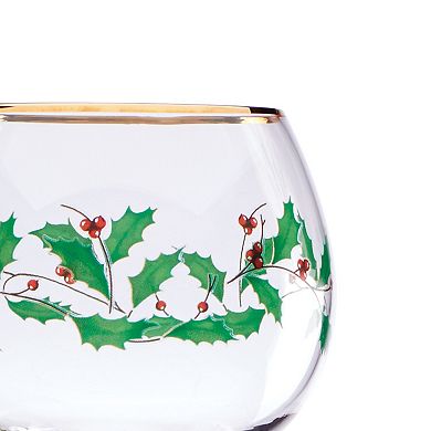Lenox Holiday 4-Piece Wine Balloon Glass Set