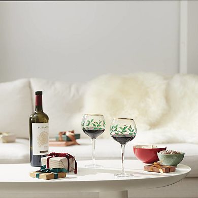 Lenox Holiday 4-Piece Wine Balloon Glass Set