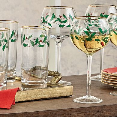 Lenox Holiday 4-Piece Wine Balloon Glass Set