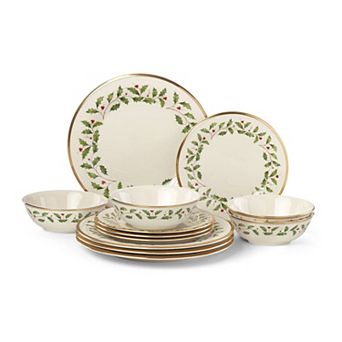 Lenox Holiday 12 pc Plate & Bowl Set