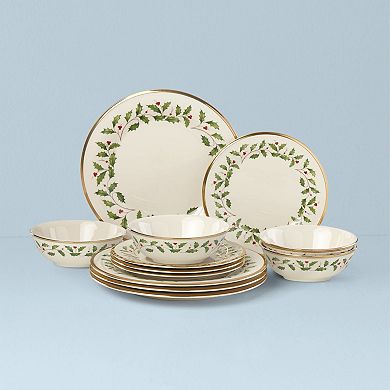 Lenox Holiday 12-Piece Plate & Bowl Set