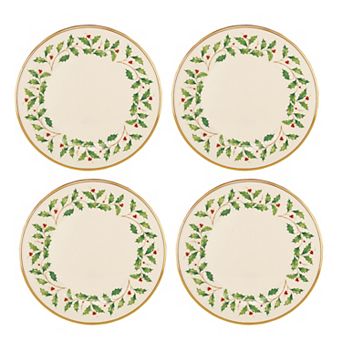 Lenox 4 pc Holiday Dinnerware Dinner Plate Set