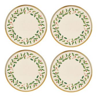 Lenox Holiday Dinnerware Salad Plates 4 pc Set