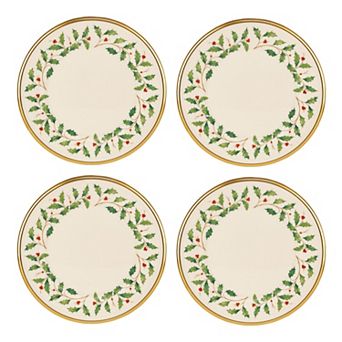 Lenox Holiday Dinnerware Salad Plates 4 pc Set