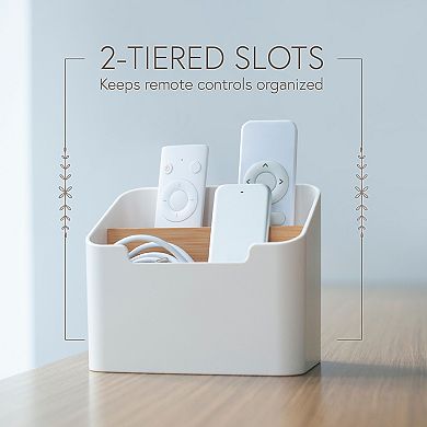 Zodaca Remote Control Holder, Desk Storage Organizer Container For Home & Office