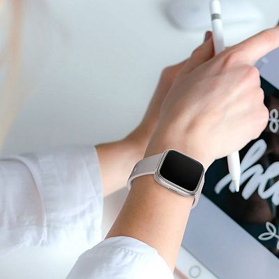 Bigqin 5 Pezzi Custodia Compatibile Per Fitbit Versa 4/Sense 2,TPU Protezione Cover Protettiva Compatibile Per Fitbit Versa 4/Sense 2 - Foto 7