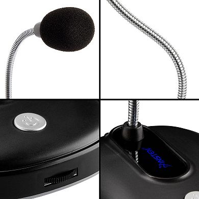 Omnidirectional Usb Microphone For Computer With Adjustable Gooseneck