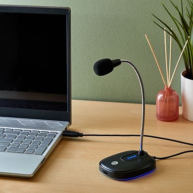 Omnidirectional Usb Microphone For Computer With Adjustable Gooseneck