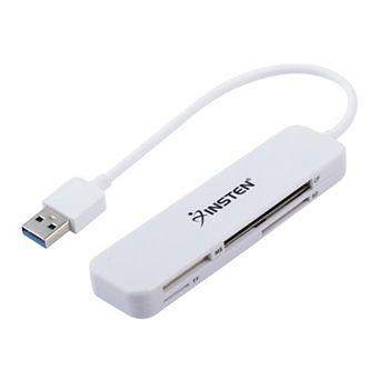 4 Slot Card Reader With Storage Pouch Compatible With Usb 3.0