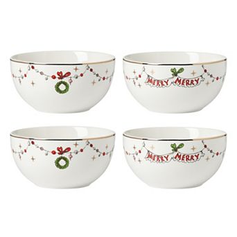 Lenox Dr. Seuss Merry Grinchmas 4 pc Assorted All-Purpose Bowl Set