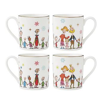 Lenox Dr. Seuss Merry Grinchmas 4 pc Mug Set