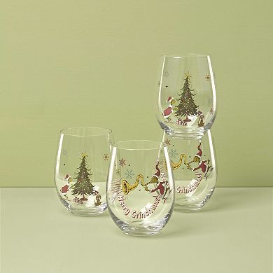 Lenox Merry Grinchmas 4 pc. Glass Tumblers Set