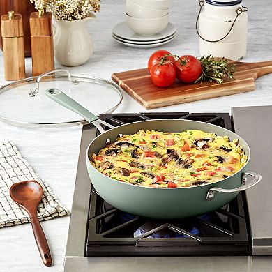 The Big One® Silicone Ceramic 12-in. Saute Pan with Lid