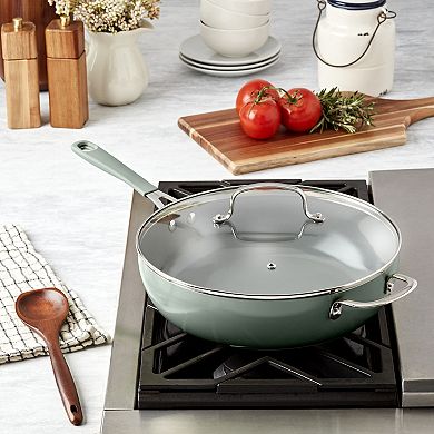 The Big One® Silicone Ceramic 12-in. Saute Pan with Lid