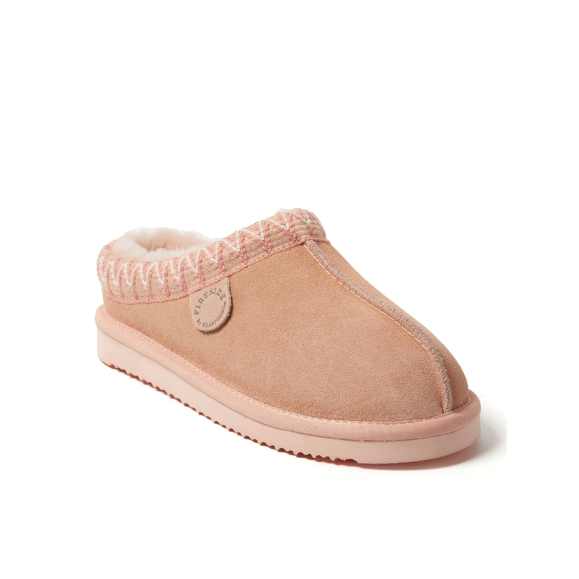 Dearfoams Fireside Greta Womens Genuine Shearling Clog Slippers, Size: 6, 