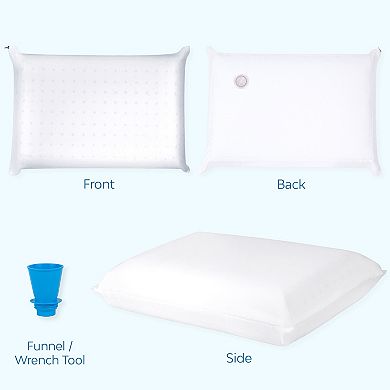 Mediflow Memory Foam Water Pillow, Adjustable Pillow For Sleeping, Orthopedic Neck Pain Relief