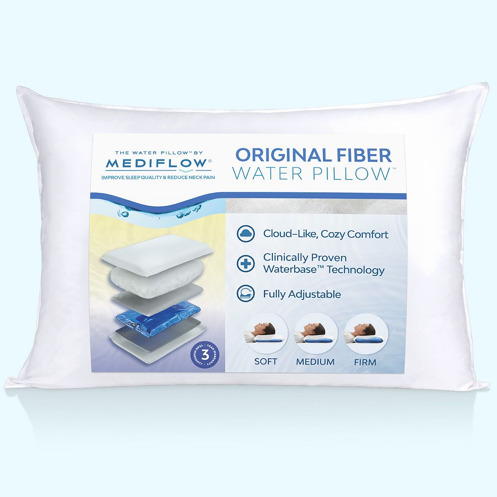 Mediflow WATERBASE FIBER PILLOW Sサイズ Mediflow Original Fiber Water Pillow, Adjustable Pillow For