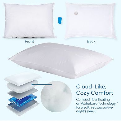 Mediflow Original Fiber Water Pillow, Adjustable Pillow For Sleeping, Orthopedic Neck Pain Relief