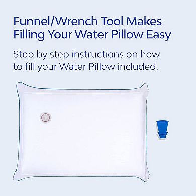 Mediflow Elite Memory Foam Water Pillow, Adjustable Pillow For Sleeping, Orthopedic Neck Pain Relief