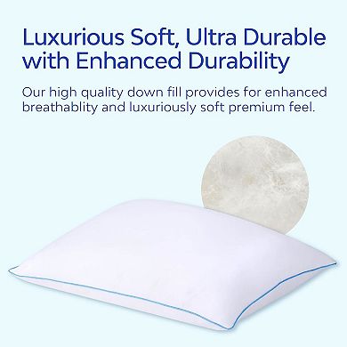 Mediflow Elite Down Water Pillow - 90% Down Fill, Adjustable Pillow For Neck Pain Relief