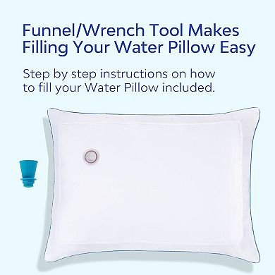 Mediflow Elite Down Water Pillow - 90% Down Fill, Adjustable Pillow For Neck Pain Relief