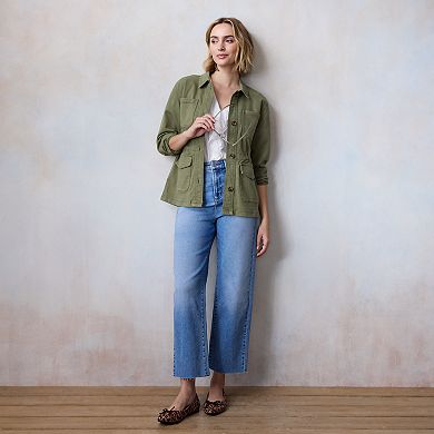 Women's LC Lauren Conrad Cinched Waist Cargo Jacket