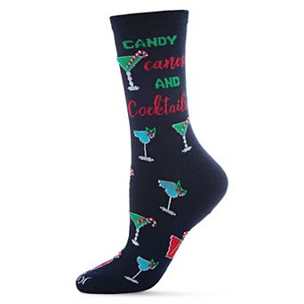 Candy Canes & Cocktails Holiday Socks