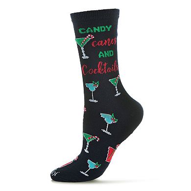Candy Canes & Cocktails Holiday Socks