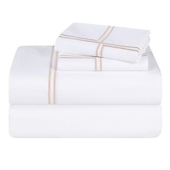 SUPERIOR Spring Bloom Two-Line Embroidered Deep Pocket Bed Sheet Set