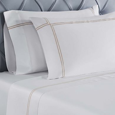 SUPERIOR Spring Bloom Two-Line Embroidered Deep Pocket Bed Sheet Set
